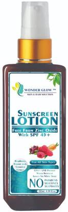 Wonder Glow Sunscreen - SPF 50 PA+ Sun screen lotion(130ml)