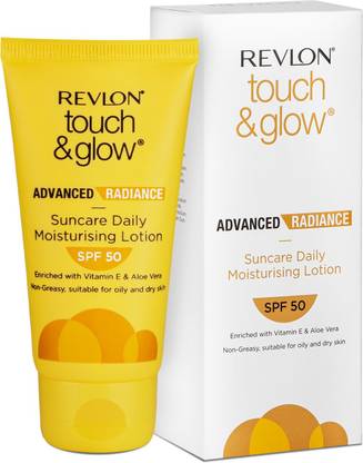 Revlon Sunscreen - SPF 50 Touch & Glow Advanced Radiance Spf 50 Sunscreen With Aloevera (No Whitecast)