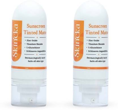 Skineka Sunscreen - SPF 50 PA++++ Sunscreen Tinted Matte Moisturizer: All-Day Protection & Flawless Finish