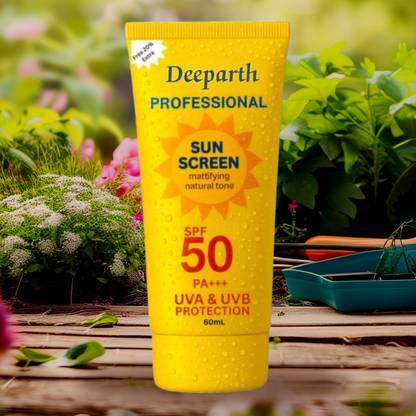 Deeparth Sunscreen - SPF 50 PA+++ Multi-Layer UV Shield SPF 50 PA++++ with Hyaluronic Glow