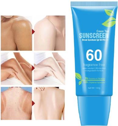 YUENCY Sunscreen - SPF 60 PA+++ PA+++ Sunscreen SPF 60 PA+++ Niacinamide Sunscreen Water-Resistant, No White Cast