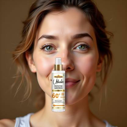 Utkrisht Sunscreen - SPF 60+ PA+++ Khadi Herbal SPF 60 Lotion with Natural Antioxidants