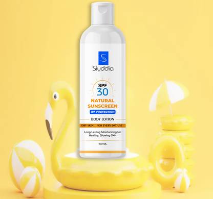 SIYDDIA Sunscreen - SPF SPF-30 PA++ Daily Glow with Vitamin C & Turmeric for Sun Protection-PA+