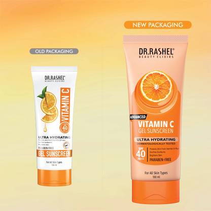 DR.RASHEL Sunscreen - SPF 50 PA+++ Vitamin C Ultra Hydrating SPF 40 PA +++ Gel Sunscreen
