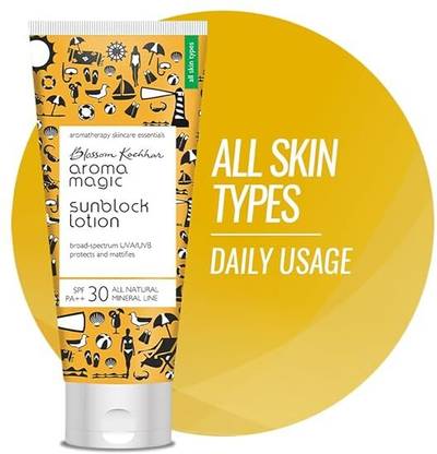 Aroma Magic Sunscreen - SPF 50 PA++ Sunscreen Sun Block Lotion, SPF 30, 100ml