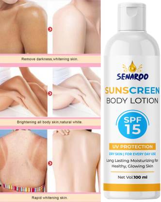 SENAROO Sunscreen - SPF 50 PA++ Herbals Protective Sunscreen Lotion SPF 15 Pack of 1 PA++