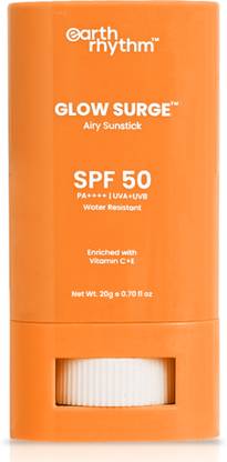 Earth Rhythm Sunscreen - SPF 50 PA++++ Glow Surge Sunscreen Stick with Vitamin C, Zinc Oxide for Oily, Acne Prone Skin