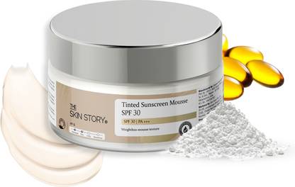 The Skin Story Sunscreen - SPF 30 PA+++ Sunscreen Mousse Spf 30 Pa+++ , Light Weight, Non Sticky, Uva & Uvb Protection