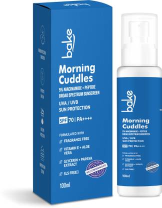 Bake Sunscreen - SPF 70 PA++++ 100% Mineral Sunscreen SPF 70 PA with Niacinamide for UV & Blue Light