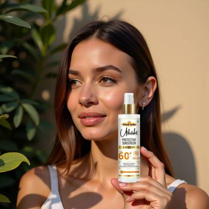 Utkrisht Sunscreen - SPF 60+ PA+++ Khadi Sunscreen Lotion SPF 60 with Herbal Skin Revivers
