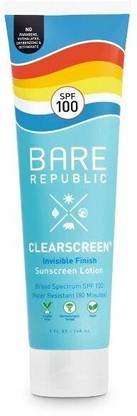 Bare Republic Sunscreen - SPF 50 Clearscreen Sunscreen Lotion - SPF 100