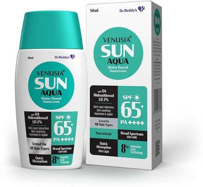venusia Sunscreen - SPF 65 PA++++ Water based || UVA , UVB protection I Ultra light for Oily skin