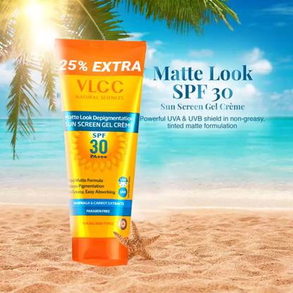 VLCC मैट लुक डिपिगमेंटेशन सन स्क्रीन जेल क्रीम SPF - 30 PA+++