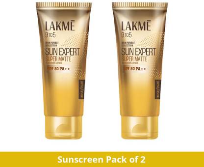 Lakmé Sunscreen - SPF 50 PA+++ Matte Sunscreen SPF 50 PA+++, Niacinamide|UVA/B Protection 100ml PO2