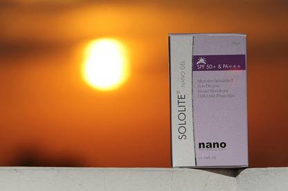 AURABLISS Sunscreen - SPF 50+ & PA+++ Sololite Nano Gel Microencapsulated Sun Blocker Broad Spectrum UVA/UVB Protectio