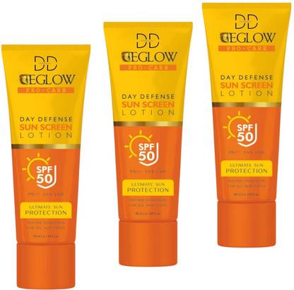 DOOMSDAY Sunscreen - SPF 50 PA++ MEGLOW DEFENSE SUNSCREEN FOR HIGH PROTECTION FOR UVA/UVB RAYS PACK OF- 50ml x 3