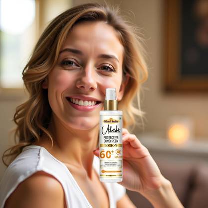 Utkrisht Sunscreen - SPF 60+ PA+++ Khadi Herbal SPF 60 Sunscreen Lotion for Soft and Supple Skin