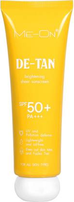Me-On Sunscreen - SPF 50 PA+++ D Tan