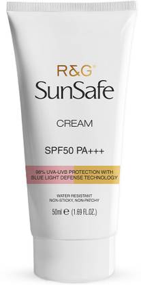 R&G Sunscreen - SPF 50 PA+++ SunSafe Sunscreen Cream, Protection Against UVA-UVB Rays
