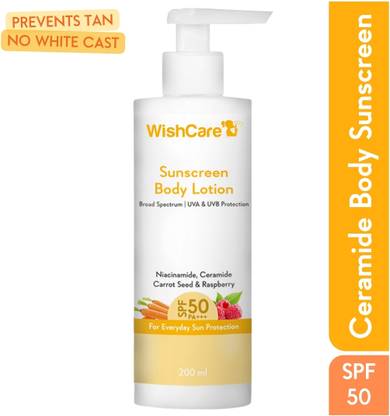 WishCare Sunscreen - SPF 50 PA+++ SPF50 Sunscreen Lotion - Broad Spectrum UVA & UVB Protection- No White Cast