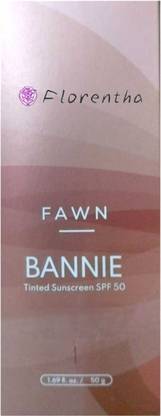 FLORENTHA Sunscreen - SPF 50 PA++ BANNIE TINTED SUNSCREEN FOR HIGH PROTECTION UVA/UVB RAYS SKIN PACK OF 1