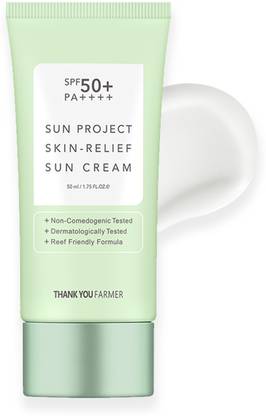 Thank You Farmer Sunscreen - SPF 50+ PA++++ Sun Project Skin Relief Sun Cream SPF50+ PA++++