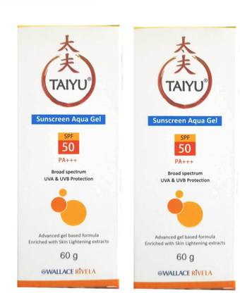 Taiyu Sunscreen - SPF 50 PA+++ Sunscreen Aqua Gel - SPF 50 PA+++ (60 g)*(2 PIC)