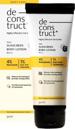 deconstruct Detan Sunscreen Body Lotion | For Reducing Tan Lines & Skin Brightening