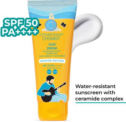 Conscious Chemist Sunscreen - SPF 50 PA++++ Ceramides Sunscreen SPF 50 PA++++ | Lightweight, Water-Resistant | No White Cast