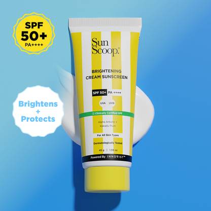 SunScoop Sunscreen - SPF SPF50 PA+++ Brightening Cream Face Sunscreen |with Vitamin C, No White Cast