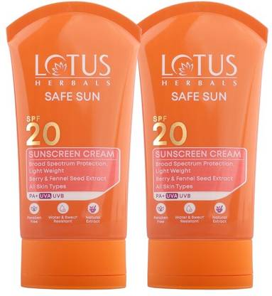 LOTUS HERBALS Sunscreen - SPF 50 PA+ Safe Sunscreen Cream PA+