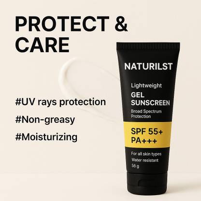 NATURILST Sunscreen - SPF 55+ PA+++ NUTURILST LIGHTWEIGHT GEL SUNSCREEN