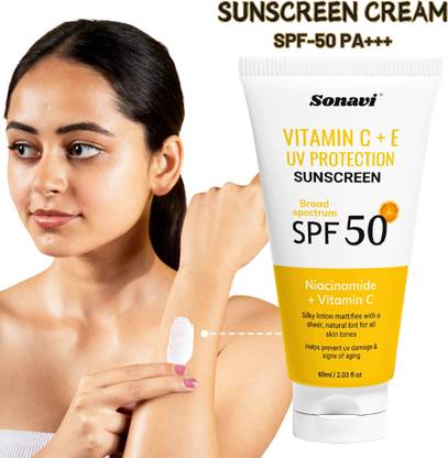 Sonavi Sunscreen - SPF 50 PA+++ SunscreenCream-Sunscreen Lotion Spf 50+++ Moisturizes-Lightening sunscreen cream