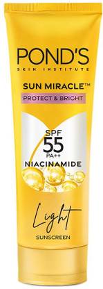 POND's Sunscreen - SPF 50 PA++ Serum Boost Sunscreen The Power Of Spf 55 And Niacinamide-C Serum 100G