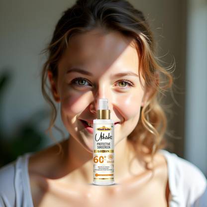 Utkrisht Sunscreen - SPF 60+ PA+++ Khadi Herbal Sunscreen Lotion SPF 60 with Clean and Soft Finish