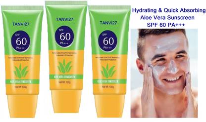 tanvi27 Sunscreen - SPF 60 PA+++ Sun Protection Aloe Vera Sunscreen For Men & Women