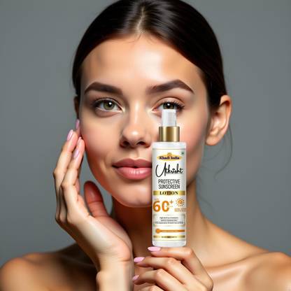 Utkrisht Sunscreen - SPF 60+ PA+++ Khadi SPF 60 Lotion with Nourishing Ayurvedic Herbal Formula