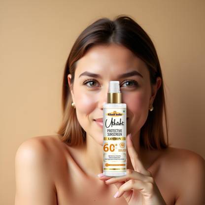 Utkrisht Sunscreen - SPF 60+ PA+++ Khadi SPF 60 Sunscreen Lotion for Even Tone and Sun Block