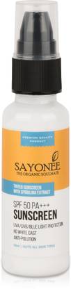सयोनी Sunscreen Lightweight Sunscreen cream | No White Cast with Spirulina Extract SPF - SPF50PA+++ PA+++