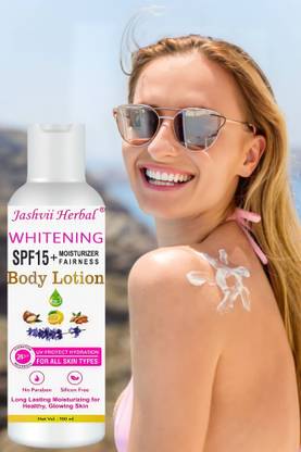 jashvii herbal Sunscreen - SPF 50 PA++ Whitening Body Lotion SPF 15 + Moisturiser Fairness For Face, Hand & Body