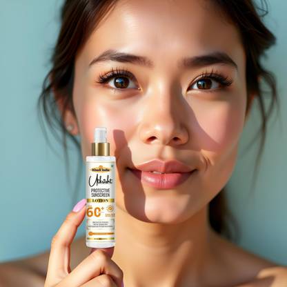 Utkrisht Sunscreen - SPF 60+ PA+++ Khadi Herbal SPF 60 Lotion for Clear Skin and Daily Glow