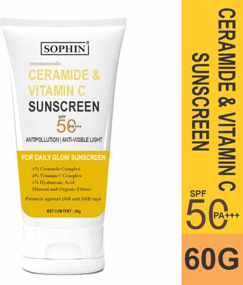 sophin Sunscreen - SPF 50+++ PA+++ Ceramide & Vitamin C | UVA UVB Sun Protection