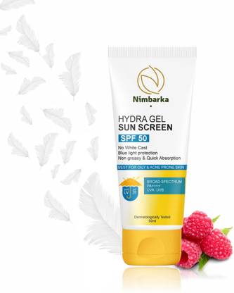NIMBARKA Sunscreen - SPF 50 PA++++ Hydra Gel Sun screen SPF 50 50ML Pack of 2