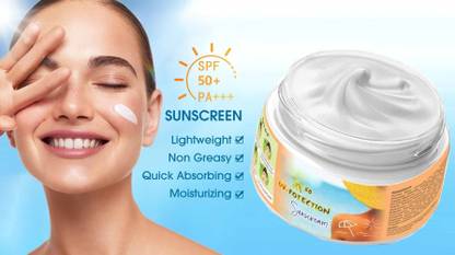 manasona Sunscreen - SPF 50 PA+++ Korean Sunscreen Lotion SPF 50 PA+++ UV A & UV B Protection