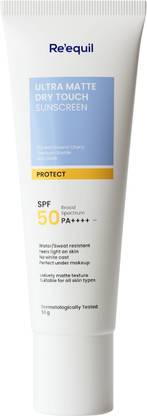 Re'equil Sunscreen - SPF 50 PA++++ Ultra Matte Dry Touch Sunscreen Gel