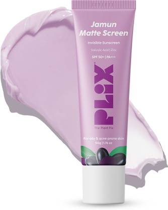 The Plant Fix Plix Sunscreen - SPF 50 PA+++ Jamun Mattifying Lightweight Sunscreen for Acne Reduction & Hydration
