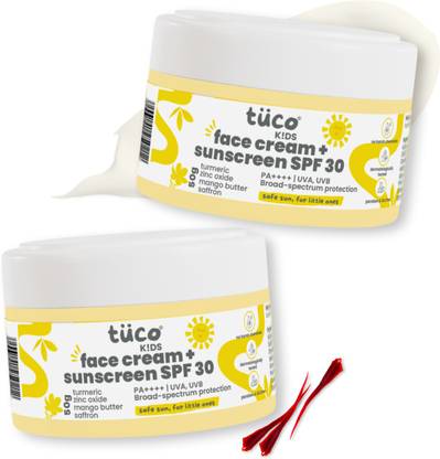 TuCo Sunscreen - SPF 30 PA++++ Kids Saffron Face Cream & Sunscreen SPF 30 PA++++ | Broad spectrum UVA/B