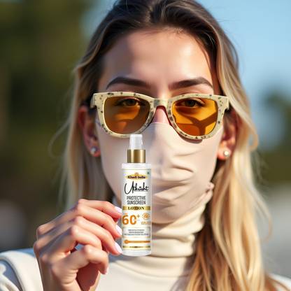 Utkrisht Sunscreen - SPF 60+ PA+++ Khadi Herbal SPF 60 Sunscreen Lotion with Matte Feel Finish