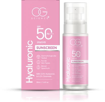 OG BEAUTY Sunscreen - SPF 50 PA+++ with Hyaluronic & Cica-Dermatologically Tested