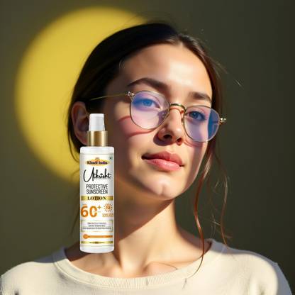 Utkrisht Khadi SPF 60 Lotion with Active Sun Protection for Daily Use - SPF 60+ PA+++